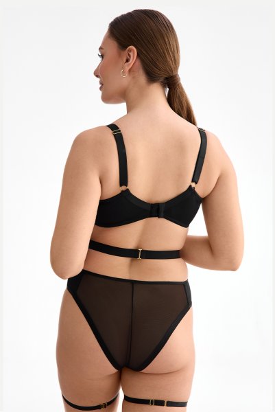 画像5: EMMA black B136 ｜フルカップ・グラマー向け・パッドなし・ワイヤーブラ・一枚レース・ブラック| ewabien エヴァビアン【サイズ交換OK・メール便対象】 輸入下着・高級ランジェリー  (5)