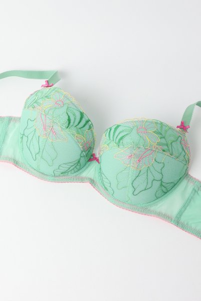 画像7: 【予約受付中】2026SS|MILAGROS green B214 | 3/4カップ・ワイヤーブラ・グラマー向け・グリーン| ewabien エヴァビアン (7)