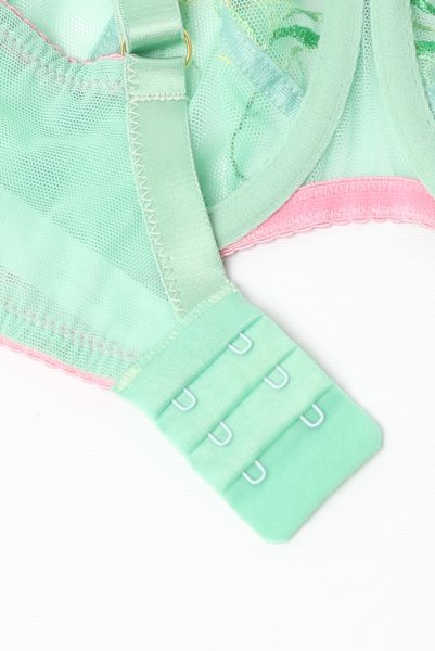 画像14: 【予約受付中】2026SS|MILAGROS green B161 | フルカップ・パッドなし・ワイヤーブラ・一枚レース・大きいサイズ・グリーン | ewabien エヴァビアン (14)
