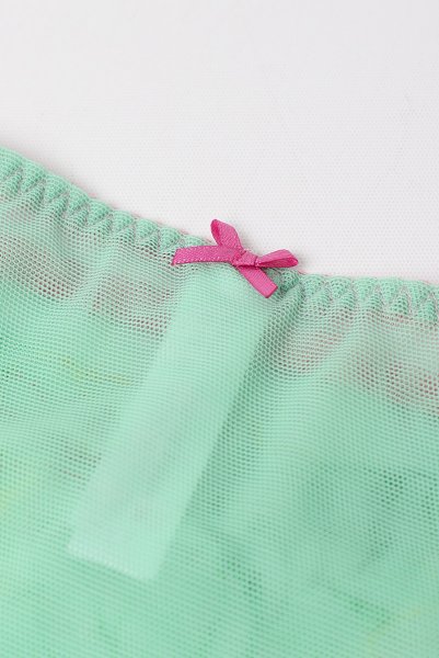 画像14: 【予約受付中】2026SS|MILAGROS green C124 | ハイウエストショーツ・シースルー・グリーン  | ewabien エヴァビアン (14)