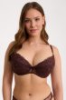 画像1: 【12月発売予定】2026SS|KIRAchocolate B214 | 3/4カップ・ワイヤーブラ・グラマー向け・すっぴん美乳ブラ・ブラウン| ewabien エヴァビアン (1)
