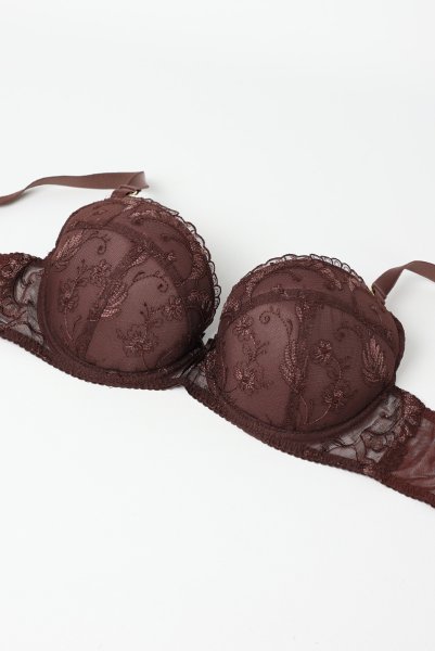 画像7: 【12月発売予定】2026SS|KIRAchocolate B214 | 3/4カップ・ワイヤーブラ・グラマー向け・すっぴん美乳ブラ・ブラウン| ewabien エヴァビアン (7)