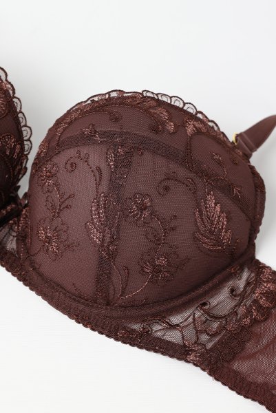 画像8: 【12月発売予定】2026SS|KIRAchocolate B214 | 3/4カップ・ワイヤーブラ・グラマー向け・すっぴん美乳ブラ・ブラウン| ewabien エヴァビアン (8)