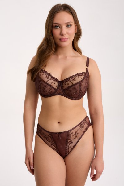 画像3: 【12月発売予定】2026SS|KIRAchocolate C110 | ノーマルショーツ・ブラウン  | ewabien エヴァビアン (3)