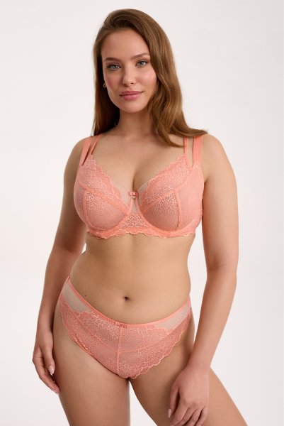 画像4: 【予約受付中】2026SS|MARIBEL peach B161 | フルカップ・パッドなし・ワイヤーブラ・一枚レース・大きいサイズ・ピンク | ewabien エヴァビアン (4)