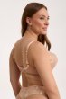 画像2: 【予約受付中】2026SS|TRINI beige B161 | フルカップ・パッドなし・ワイヤーブラ・一枚レース・大きいサイズ・ベージュ | ewabien エヴァビアン (2)