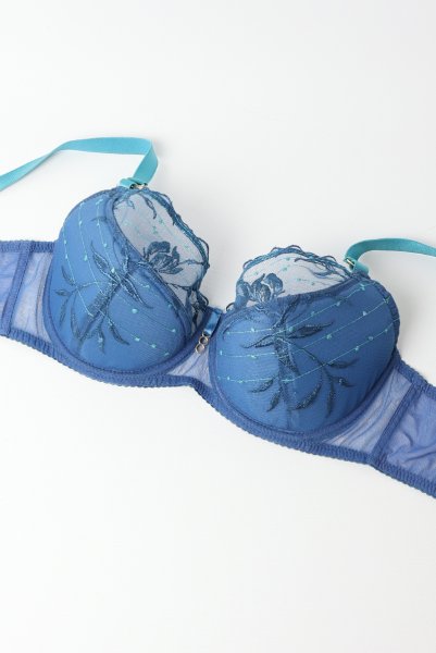 画像7: 【予約受付中】2026SS|NURIA blue B150 | フルカップ・ワイヤーブラ・セミソフトブラ・大きいサイズ・ブルー| ewabien エヴァビアン (7)