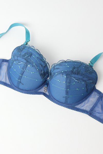 画像7: 【予約受付中】2026SS|NURIA blue B214 | 3/4カップ・ワイヤーブラ・グラマー向け・ブルー| ewabien エヴァビアン (7)