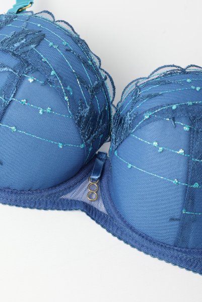 画像9: 【予約受付中】2026SS|NURIA blue B214 | 3/4カップ・ワイヤーブラ・グラマー向け・ブルー| ewabien エヴァビアン (9)