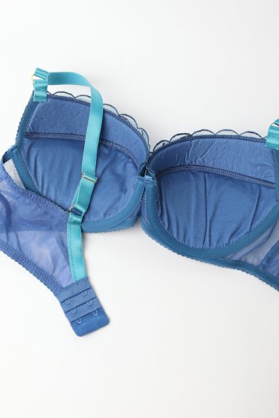 画像10: 【予約受付中】2026SS|NURIA blue B214 | 3/4カップ・ワイヤーブラ・グラマー向け・ブルー| ewabien エヴァビアン (10)