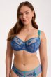 画像1: 【予約受付中】2026SS|NURIA blue B161 | フルカップ・パッドなし・ワイヤーブラ・一枚レース・大きいサイズ・ブルー | ewabien エヴァビアン (1)