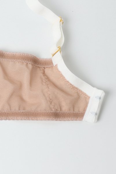 画像11: 【予約受付中】2026SS|LAILA beige B862 | ブラレット・パッドなし・ワイヤーブラ・一枚レース・大きいサイズ・ベージュ | ewabien エヴァビアン (11)