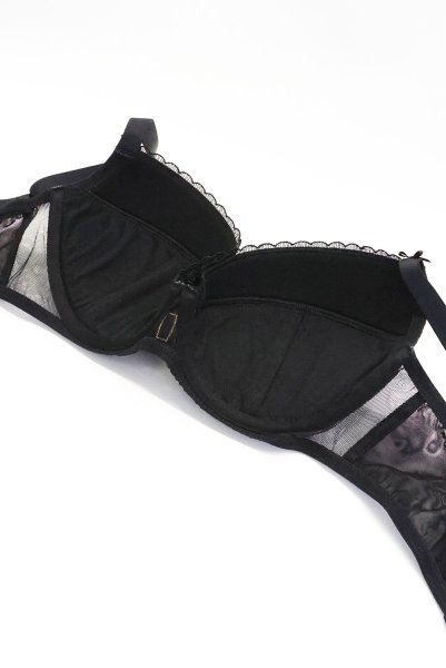 画像11: ELVIRA black B214 | 3/4カップ・ワイヤーブラ・グラマー向け・ブラック| ewabien エヴァビアン【サイズ交換OK】 輸入下着・高級ランジェリー  (11)