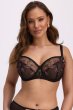 画像1: ELVIRA black B161 | フルカップブラ・パッドなし・ワイヤーブラ・一枚レース・大きいサイズ・ブラック | ewabien エヴァビアン【サイズ交換OK・メール便対象】 輸入下着・高級ランジェリー  (1)