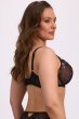 画像2: ELVIRA black B161 | フルカップブラ・パッドなし・ワイヤーブラ・一枚レース・大きいサイズ・ブラック | ewabien エヴァビアン【サイズ交換OK・メール便対象】 輸入下着・高級ランジェリー  (2)