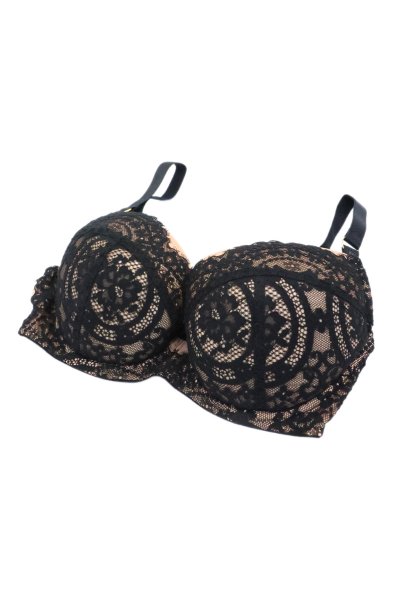 画像8: LAILA-black-B214 | 3/4カップ・ワイヤーブラ・グラマー向け・ブラック| ewabien エヴァビアン 【サイズ交換OK】輸入下着・高級ランジェリー  (8)