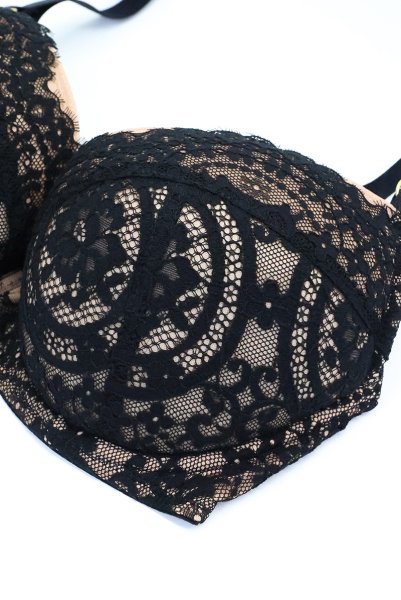 画像9: LAILA-black-B214 | 3/4カップ・ワイヤーブラ・グラマー向け・ブラック| ewabien エヴァビアン 【サイズ交換OK】輸入下着・高級ランジェリー  (9)