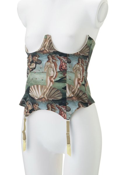 画像9: Venus-Corset  | コルセット・グリーン・ビーナスプリント・シルク混 | LA MUSA ラミューザ| ラミューザ LA MUSA 輸入下着・ 高級ランジェリー   (9)