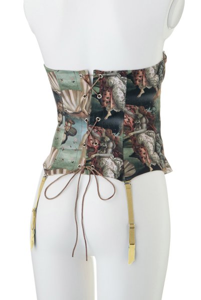 画像10: Venus-Corset  | コルセット・グリーン・ビーナスプリント・シルク混 | LA MUSA ラミューザ| ラミューザ LA MUSA 輸入下着・ 高級ランジェリー   (10)