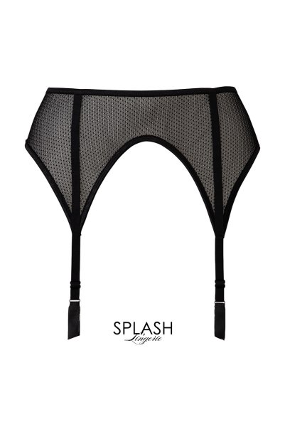 画像5: Mystery  | ブラレット&ショーツ&ガーターベルトセット・ノンパテッドブラ・ブラック・シースルー・ホルターネック・シルク混サテン | LA MUSA ラミューザ (5)