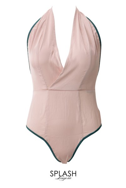 画像4: Mermaid-body  | ボディ・ラベンダーピンク・グリーン・サテン・ホルターネック・バックシャン | LA MUSA ラミューザ (4)