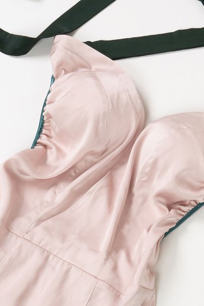 画像8: Mermaid-body  | ボディ・ラベンダーピンク・グリーン・サテン・ホルターネック・バックシャン | LA MUSA ラミューザ (8)