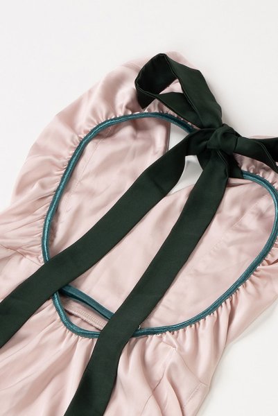 画像12: Mermaid-body  | ボディ・ラベンダーピンク・グリーン・サテン・ホルターネック・バックシャン | LA MUSA ラミューザ (12)