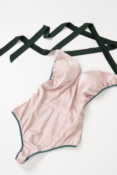 画像7: Mermaid-body  | ボディ・ラベンダーピンク・グリーン・サテン・ホルターネック・バックシャン | LA MUSA ラミューザ (7)