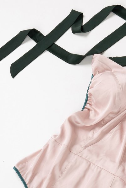 画像10: Mermaid-body  | ボディ・ラベンダーピンク・グリーン・サテン・ホルターネック・バックシャン | LA MUSA ラミューザ (10)