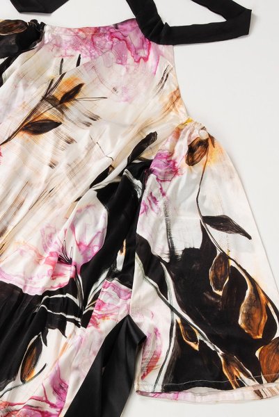 画像16: Watercolour-Flower-Dress  | ドレス・オフショルダー・ホルターネック・ウエストリボン付属・シルク混 | LA MUSA ラミューザ| ラミューザ LA MUSA 輸入下着・ 高級ランジェリー   (16)
