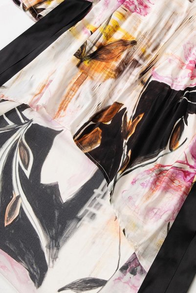画像17: Watercolour-Flower-Dress  | ドレス・オフショルダー・ホルターネック・ウエストリボン付属・シルク混 | LA MUSA ラミューザ| ラミューザ LA MUSA 輸入下着・ 高級ランジェリー   (17)