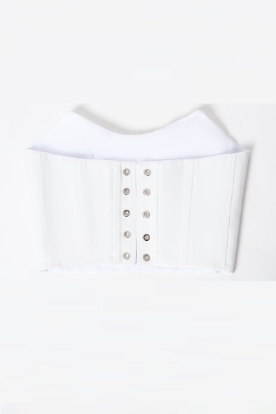 画像12: Moon-Butterfly-Corset  | コルセット・ホワイト・バタフライプリント・サテン・シルク混 | LA MUSA ラミューザ| ラミューザ LA MUSA 輸入下着・ 高級ランジェリー   (12)