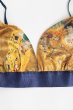 画像12: クリムト柄ブラレット＆ショーツセット（ゴールド×ネイビー・シルク混・替えストラップ付き）【送料無料】輸入下着・ 高級ランジェリー [Gustav-Klimt-Lingerie-Set] (12)