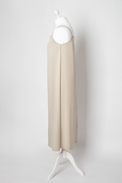 画像4: Angel-Slip-Dress-Long  | ロングドレス・ベージュ・シルク混・2way・取り替えOKな羽ストラップ付き | LA MUSA ラミューザ| ラミューザ LA MUSA 輸入下着・ 高級ランジェリー   (4)