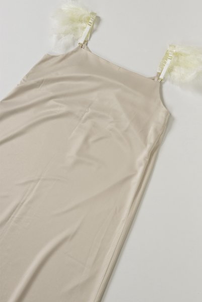 画像10: Angel-Slip-Dress-Long  | ロングドレス・ベージュ・シルク混・2way・取り替えOKな羽ストラップ付き | LA MUSA ラミューザ| ラミューザ LA MUSA 輸入下着・ 高級ランジェリー   (10)
