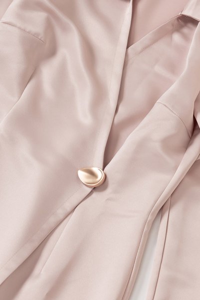 画像9: Dress-Emilia  | ロングスリーブ・ラップドレス・ピンクベージュ・ジョニーカラー・シルク混 | LA MUSA ラミューザ| ラミューザ LA MUSA 輸入下着・ 高級ランジェリー   (9)
