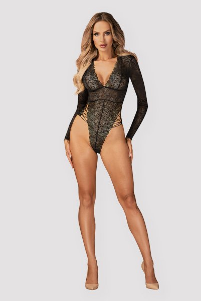 画像3: Merlys teddy |テディ・総レース・ワイヤーなし・ブラック | obsessive 高級Sexyランジェリー (3)