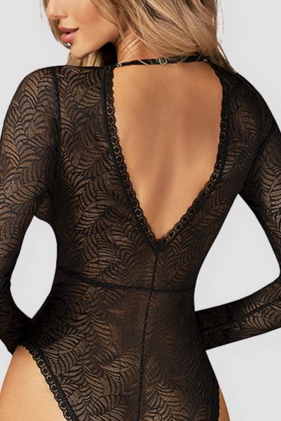 画像6: Merlys teddy |テディ・総レース・ワイヤーなし・ブラック | obsessive 高級Sexyランジェリー (6)