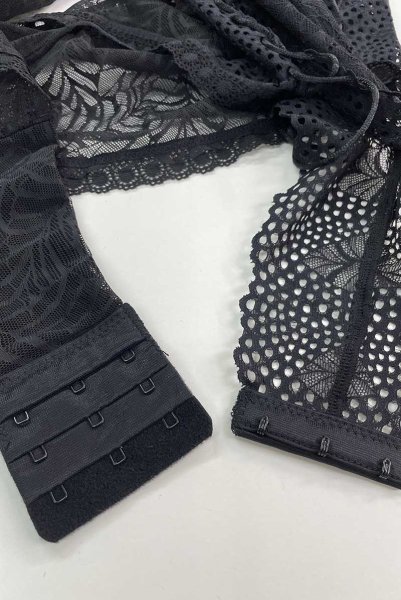 画像13: Merlys teddy |テディ・総レース・ワイヤーなし・ブラック | obsessive 高級Sexyランジェリー (13)