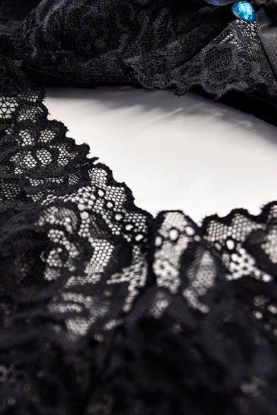 画像17: 867 CHE 1 black | ローズ柄レースのスリップドレス＆タンガセット・Tバック・ブラック・シースルー   | 高級Sexyランジェリー Obsessive (17)