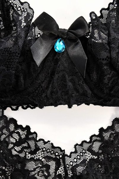 画像16: 867 CHE 1 black | ローズ柄レースのスリップドレス＆タンガセット・Tバック・ブラック・シースルー   | 高級Sexyランジェリー Obsessive (16)