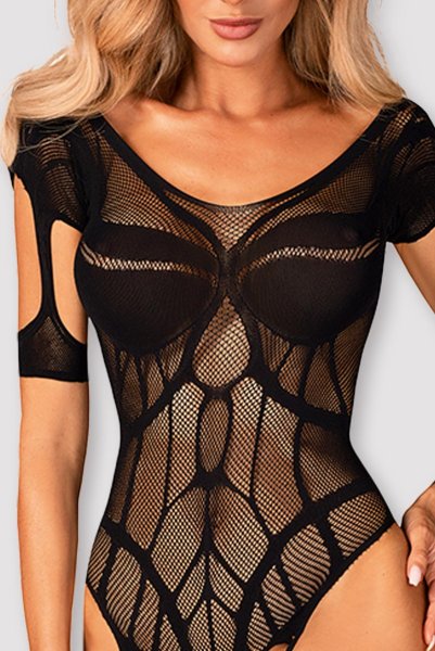 画像3: G334 bodystocking | ボディストッキングテディ・黒   | 高級Sexyランジェリー Obsessive (3)