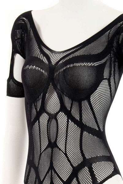 画像9: G334 bodystocking | ボディストッキングテディ・黒   | 高級Sexyランジェリー Obsessive (9)