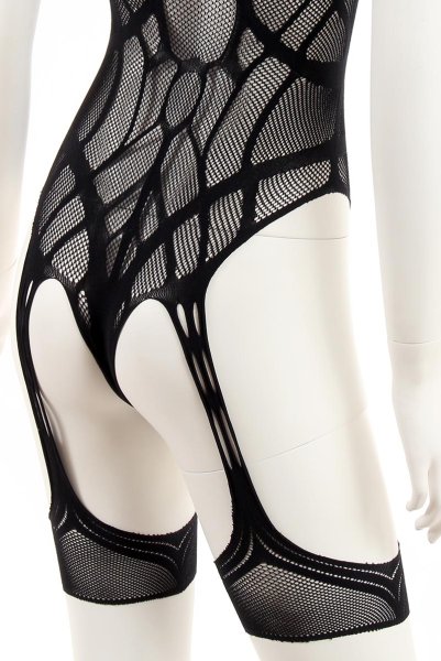 画像12: G334 bodystocking | ボディストッキングテディ・黒   | 高級Sexyランジェリー Obsessive (12)