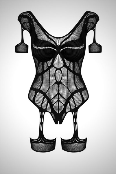 画像13: G334 bodystocking | ボディストッキングテディ・黒   | 高級Sexyランジェリー Obsessive (13)