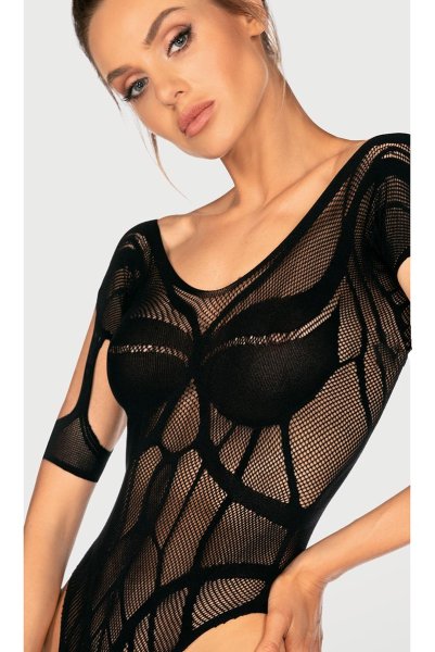 画像15: G334 bodystocking | ボディストッキングテディ・黒   | 高級Sexyランジェリー Obsessive (15)