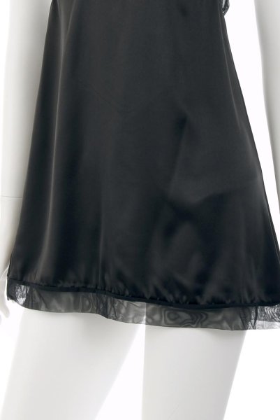 画像13: 在庫限り｜Alifini chemise | 大きな翼で魅了するスリップドレス＆Tバックの2点セット・バックシャン・ブラック・タンガ   | 高級Sexyランジェリー Obsessive (13)