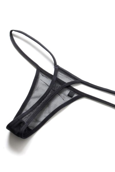 画像20: 在庫限り｜Alifini chemise | 大きな翼で魅了するスリップドレス＆Tバックの2点セット・バックシャン・ブラック・タンガ   | 高級Sexyランジェリー Obsessive (20)