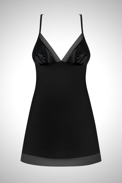 画像7: 在庫限り｜Alifini chemise | 大きな翼で魅了するスリップドレス＆Tバックの2点セット・バックシャン・ブラック・タンガ   | 高級Sexyランジェリー Obsessive (7)