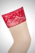画像3: Lacelove stockings |ガーターストッキング ・肌側シリコンなし・赤×ベージュ| obsessive 高級Sexyランジェリー※メール便対象※輸入下着・ランジェリー   (3)